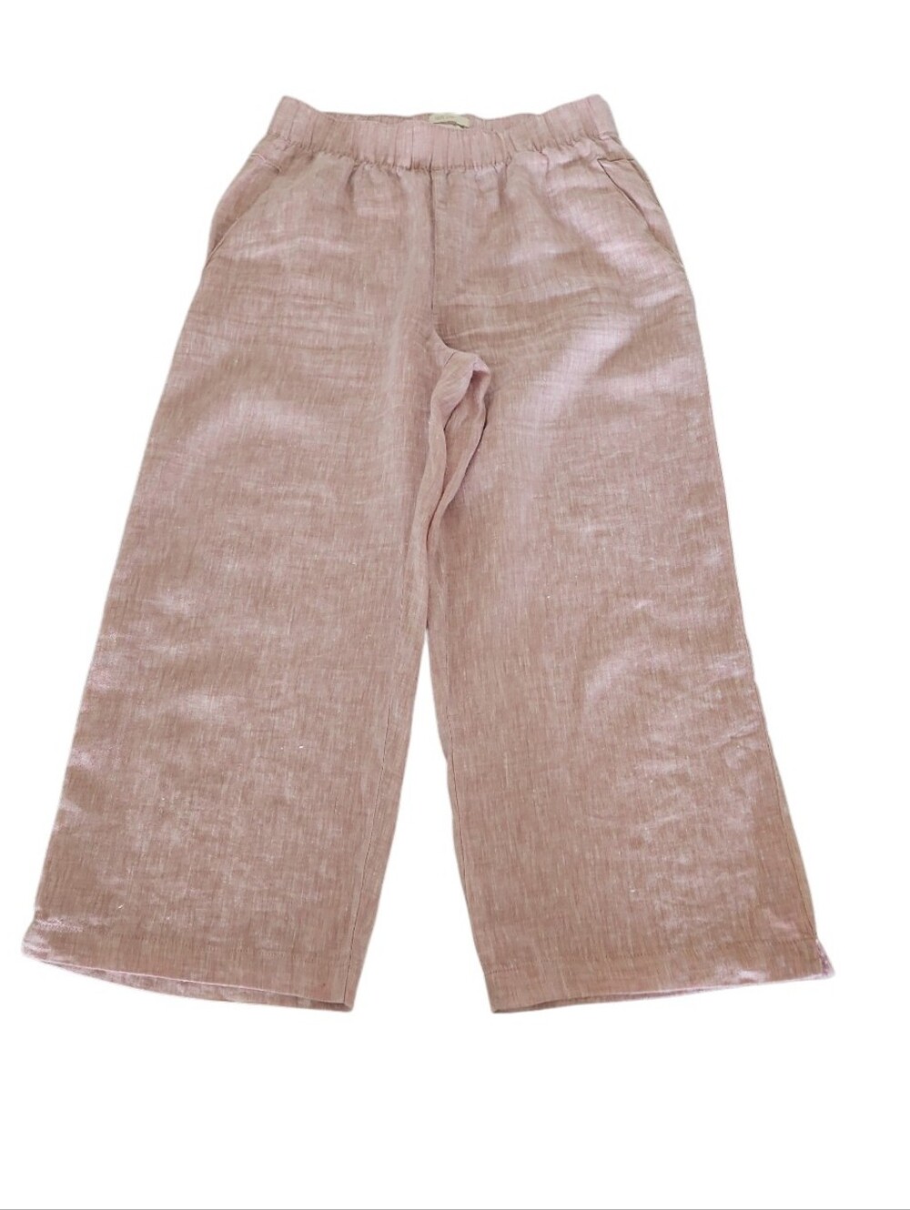 Cynthia Rowley 100% Linen Wide Leg Pink Pants Size Small Petite
